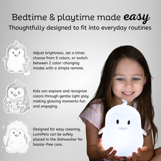 Penguin Night Light for Kids - LED Penguin Lamp | LumiPets®