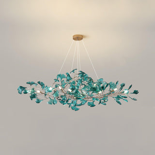 Acrylic Ginkgo Leaf Chandelier 31.5"