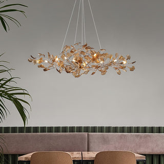 Acrylic Ginkgo Leaf Chandelier 31.5"