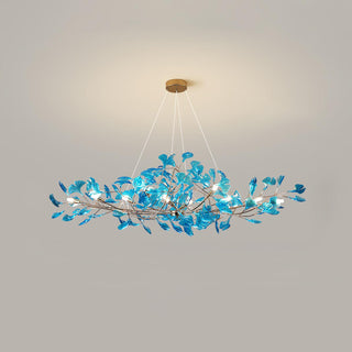 Acrylic Ginkgo Leaf Chandelier 31.5"