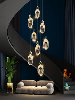 Acrylic Necklace Pendant Light 7.1"