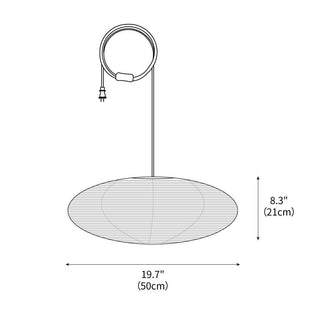 Akari Oval Pendant Swag Light 19.7"