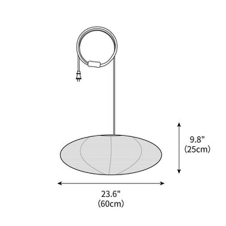 Akari Oval Pendant Swag Light 19.7"