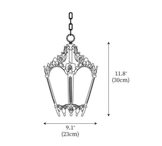 Antique Empire Pendant Lamp 9.1"