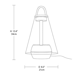 Aura Glow Portable Table Lamp 8.3″