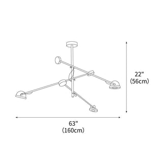Base Wave Chandelier 63"