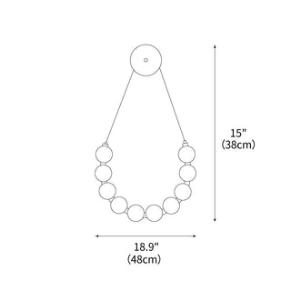 Bead Cascade Loop Wall Lamp
