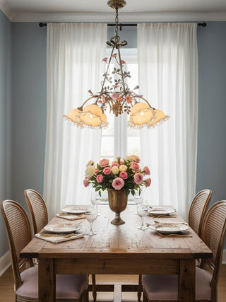 Belle Fleur Brass Chandelier