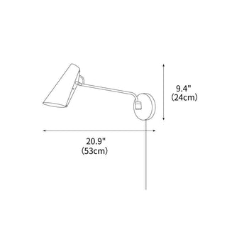 Birdy Plug-in Wall Lamp 20.9"