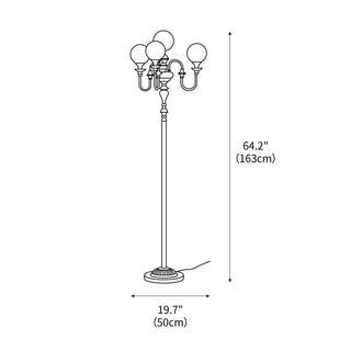 Brass Candelabra Floor Lamp 19.7"