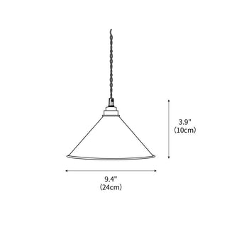 Brass Cone Pendant Light 9.4"