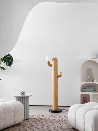 Cactus Wood Floor Lamp 14.2"