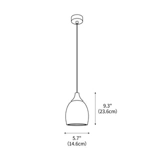 Cement Solid Wood Pendant Light 5.7"