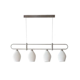 Ceramic Ribbed Pendant Light
