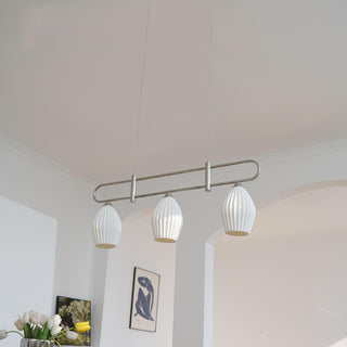Ceramic Ribbed Pendant Light