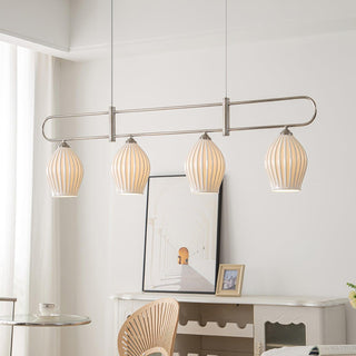 Ceramic Ribbed Pendant Light