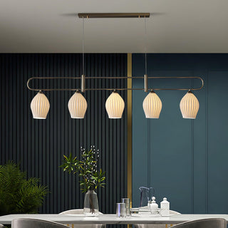 Ceramic Ribbed Pendant Light