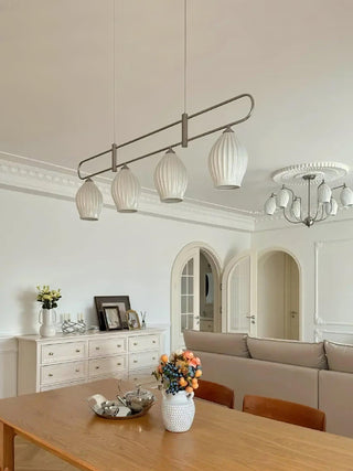 Ceramic Ribbed Pendant Light