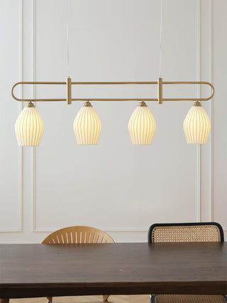 Ceramic Ribbed Pendant Light