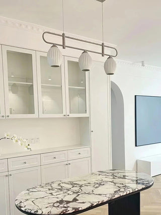 Ceramic Ribbed Pendant Light