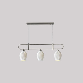 Ceramic Ribbed Pendant Light