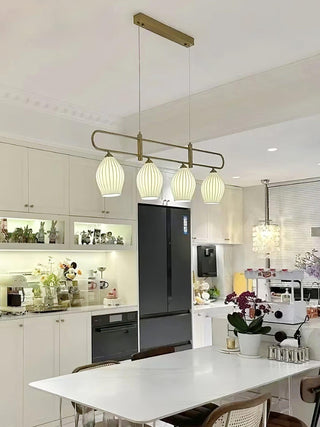 Ceramic Ribbed Pendant Light