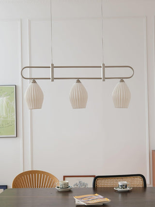 Ceramic Ribbed Pendant Light