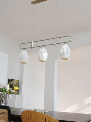 Ceramic Ribbed Pendant Light