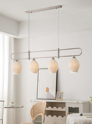 Ceramic Ribbed Pendant Light
