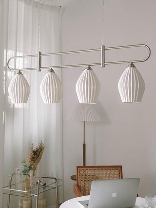 Ceramic Ribbed Pendant Light