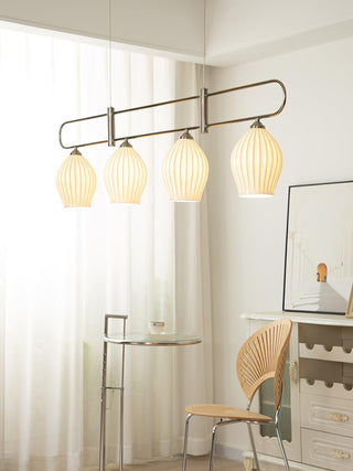 Ceramic Ribbed Pendant Light