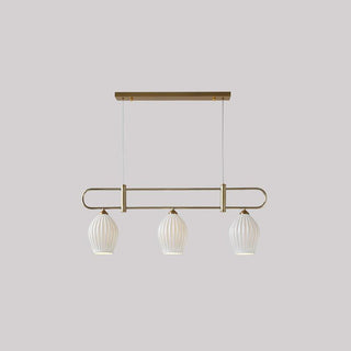 Ceramic Ribbed Pendant Light