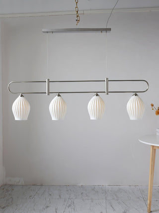 Ceramic Ribbed Pendant Light