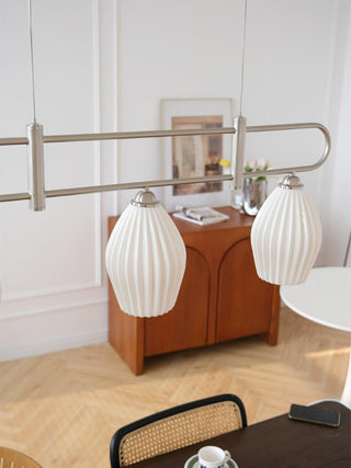 Ceramic Ribbed Pendant Light