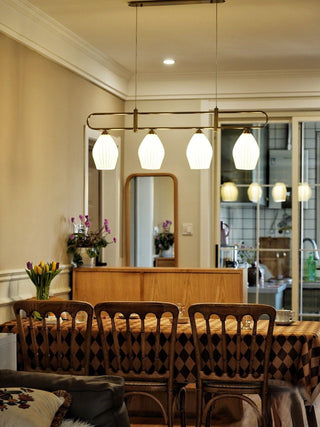Ceramic Ribbed Pendant Light