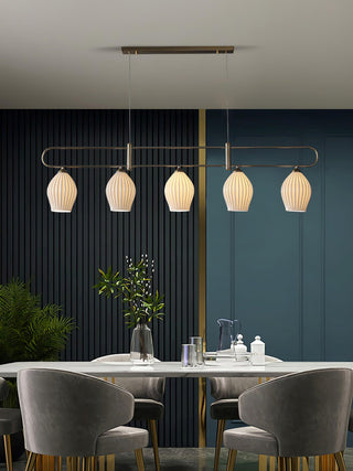 Ceramic Ribbed Pendant Light