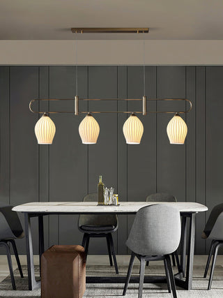 Ceramic Ribbed Pendant Light
