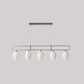 Ceramic Ribbed Pendant Light
