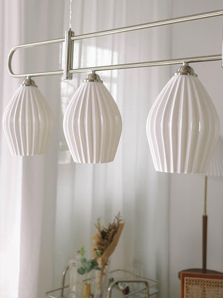 Ceramic Ribbed Pendant Light