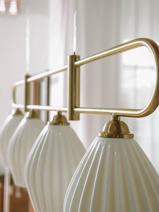 Ceramic Ribbed Pendant Light