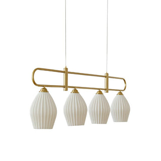 Ceramic Ribbed Pendant Light