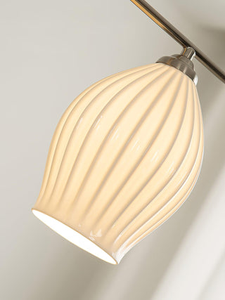 Ceramic Ribbed Pendant Light