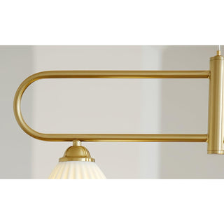 Ceramic Ribbed Pendant Light