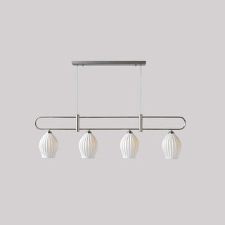 Ceramic Ribbed Pendant Light