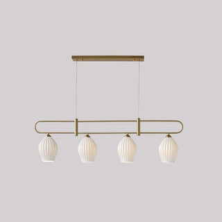 Ceramic Ribbed Pendant Light
