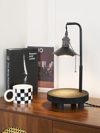 Cordero Wooden Stool Table Lamp 7.9"