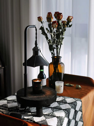 Cordero Wooden Stool Table Lamp 7.9"