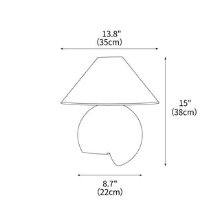Corner Log Table Lamp 13.8"