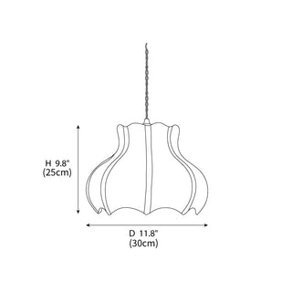 Cotton And Linen Shade Pendant Lamp 11.8"