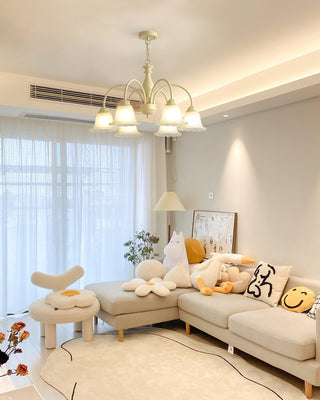 Cream Flower Chandelier